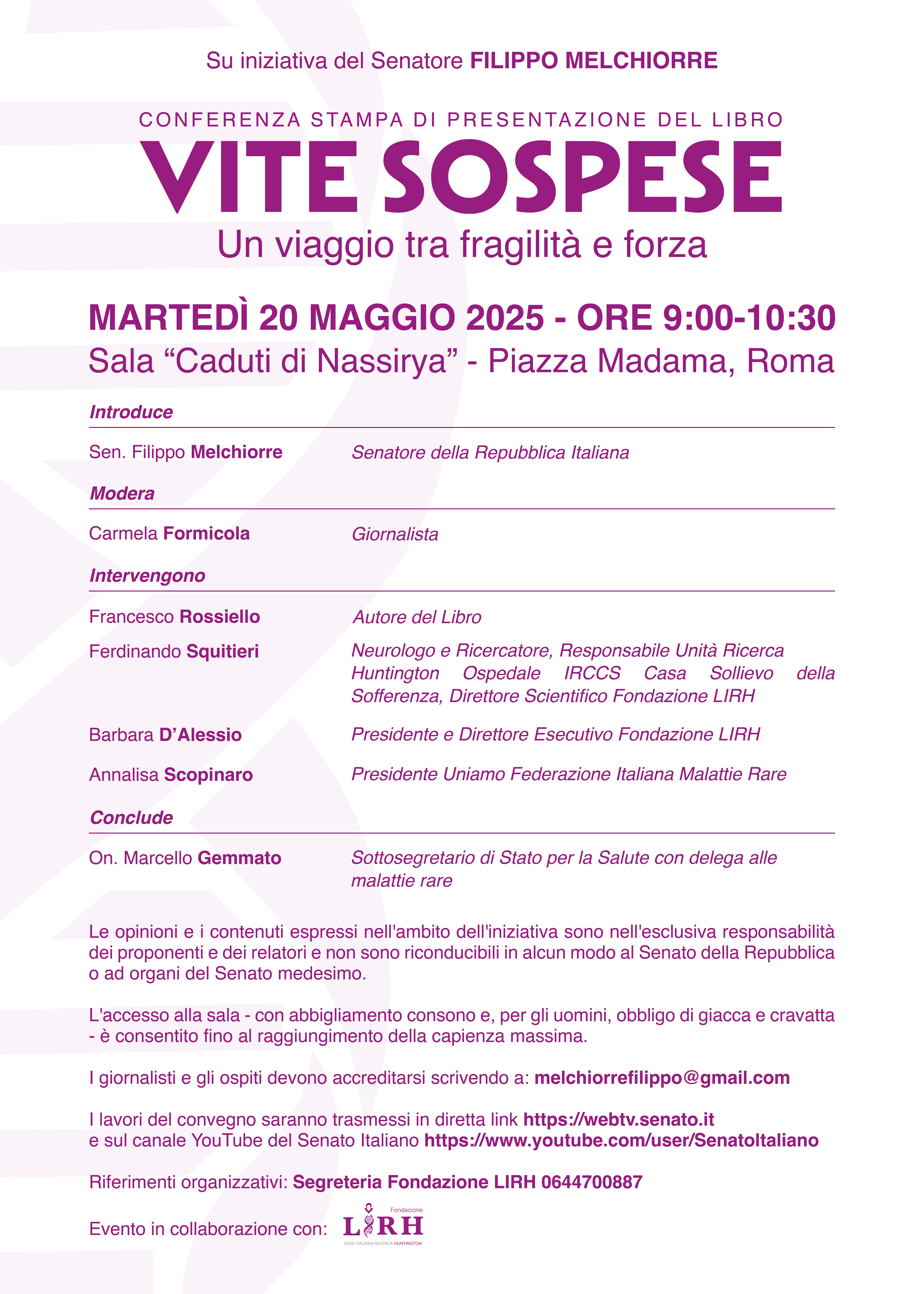 Presentazione del libro "Vite Sospese" Presentazione del libro "Vite Sospese"