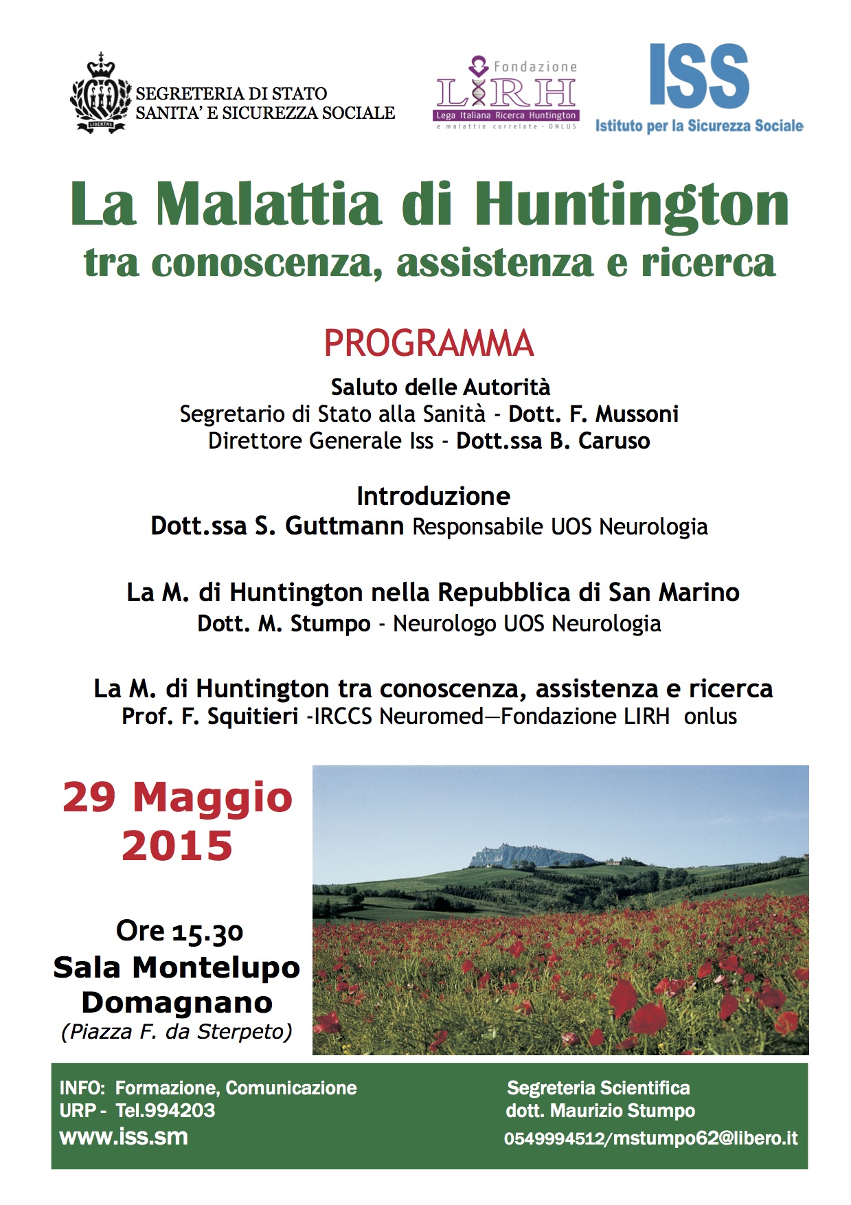 La malattia d Huntington tra assistenza, conoscenza e ricerca - RSM 29 05 2015