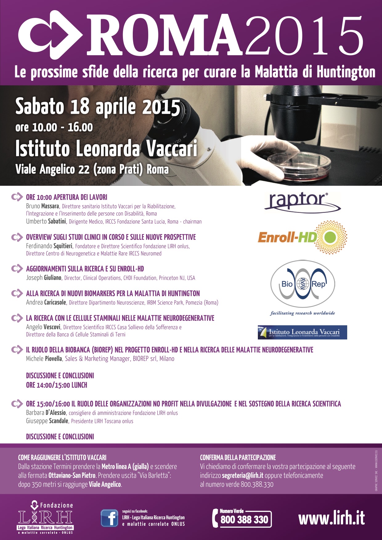 Convegno Annuale LIRH 2015 Convegno Annuale LIRH 2015