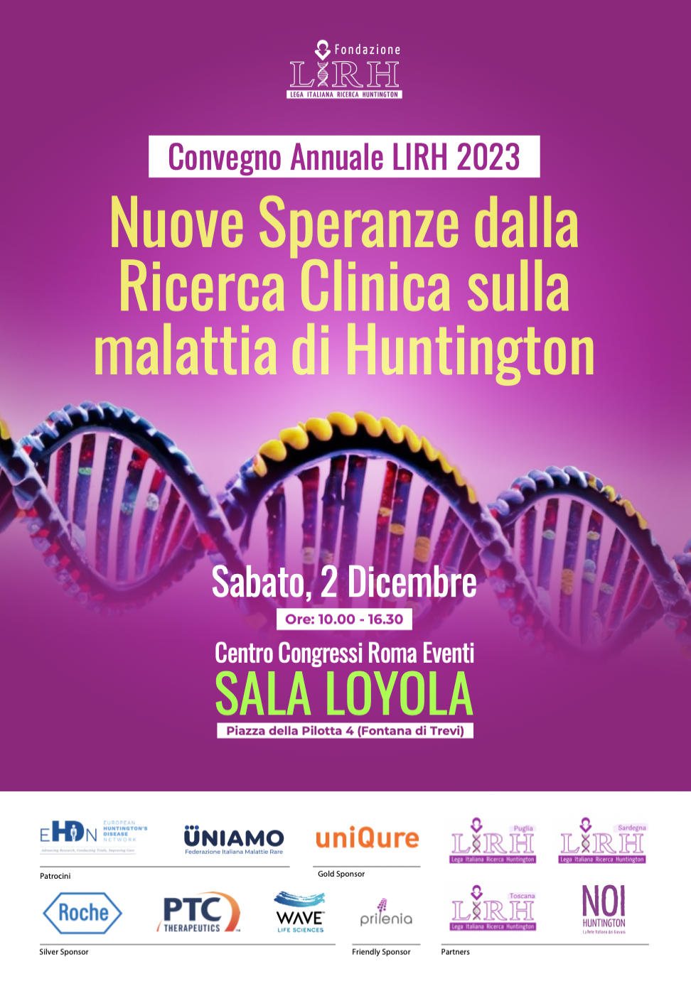 Convegno Annuale LIRH 2023 - Nuove speranze dalla ricerca per la malattia di Huntington