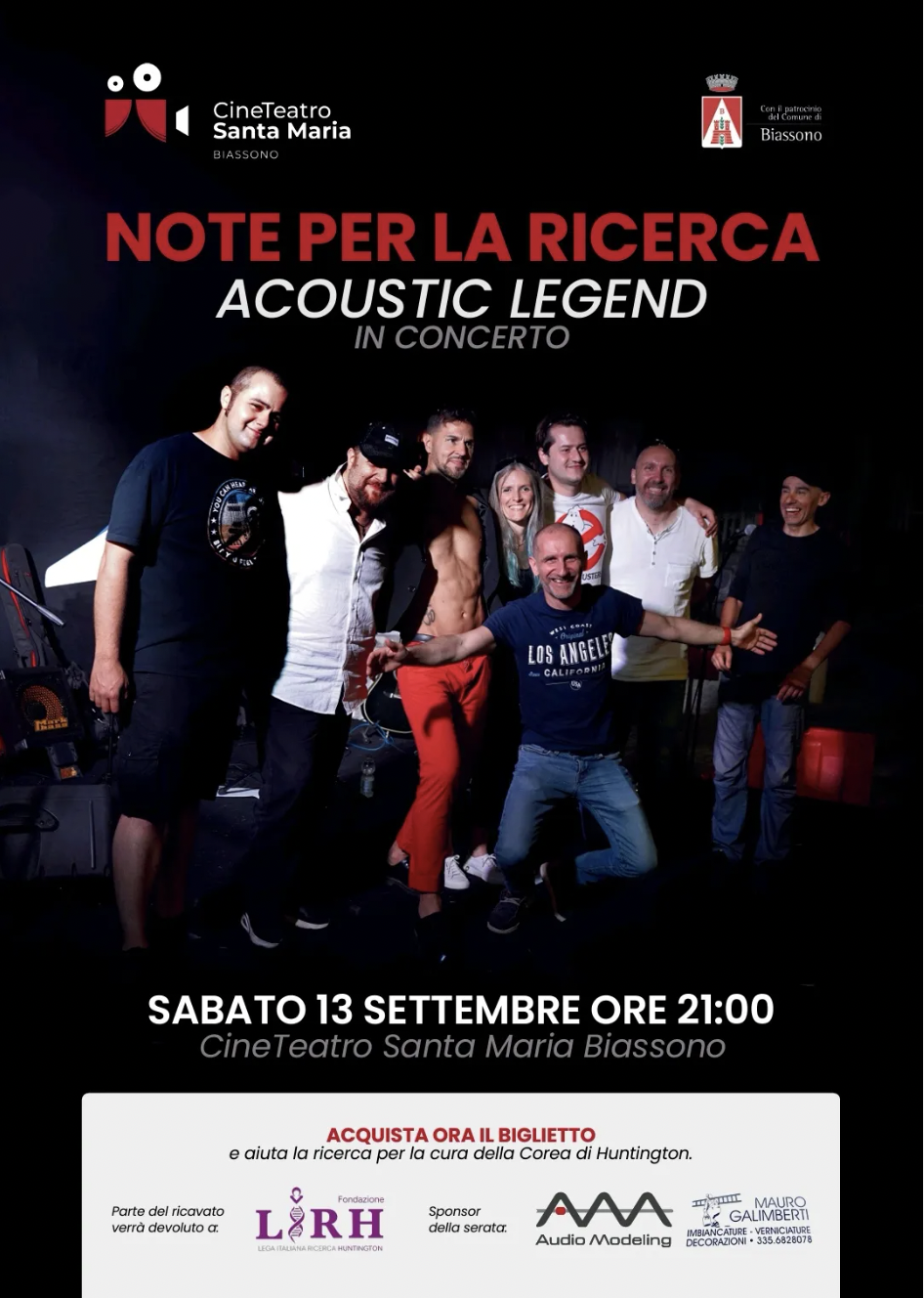 13 Settembre 2025, Concerto Acoustic Legend per LIRH
