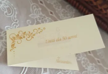 Bigliettino nozze d'oro